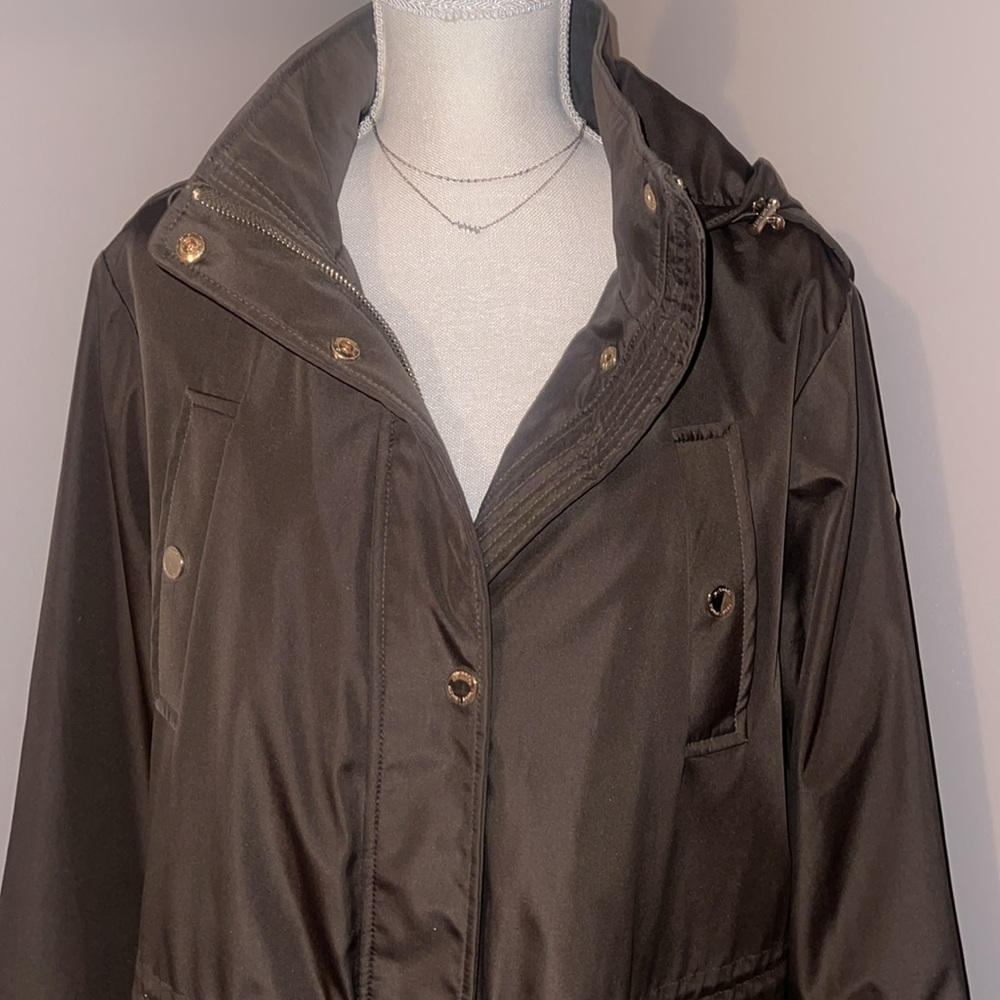 Michael Kors Khaki Hooded Jacket - Picture 2 of 8